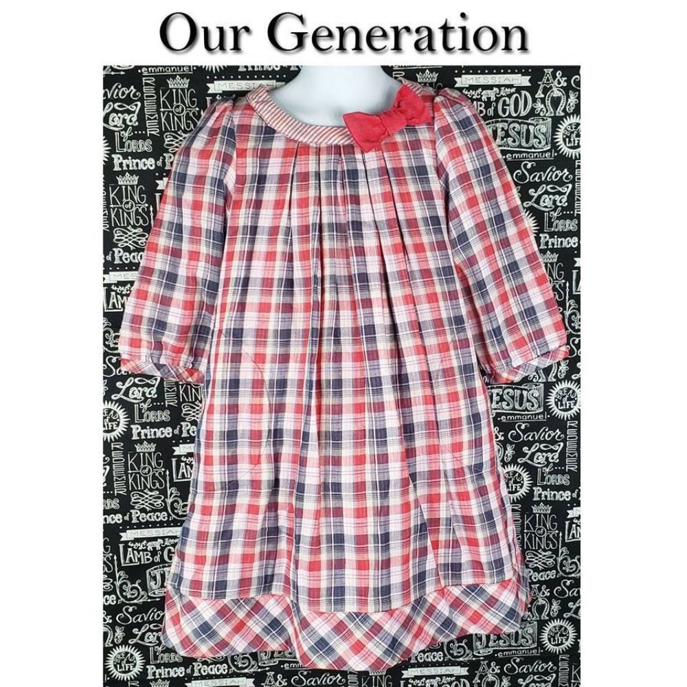 Our Generations Plaid Dress Sz 6X
